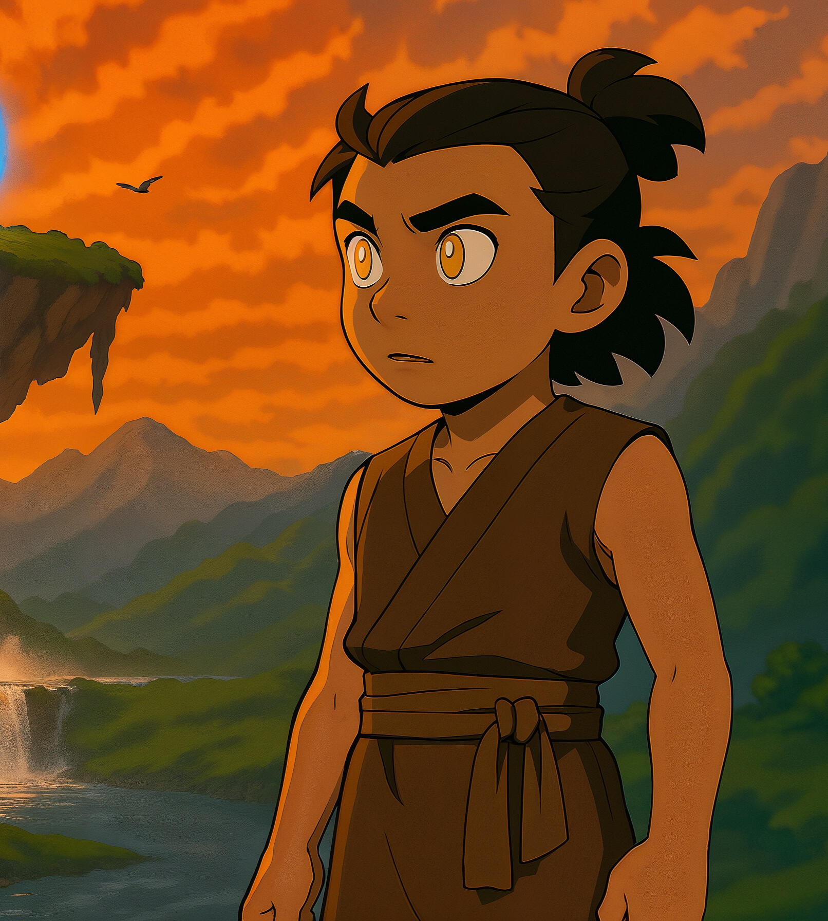 Aō character concept created with the help of AI Concept reference for Aō